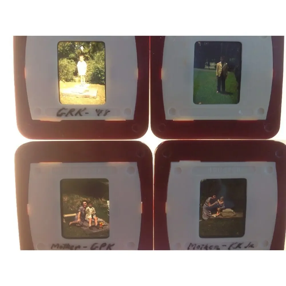 Lot 15 Vtg Kodachrome 40s 1948 Family Children Grandmother Photos Color Slides